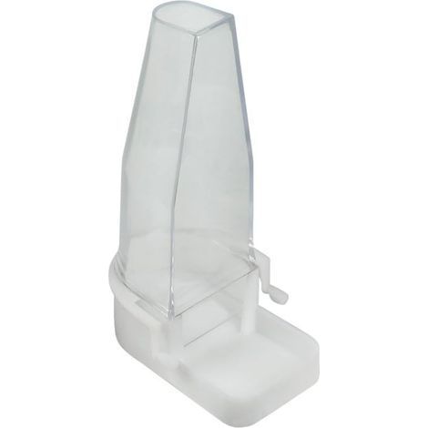 1 Abreuvoir Oiseau Plastique Transparent Attaches Cage Fontaine Topazo Blanc (1/2)