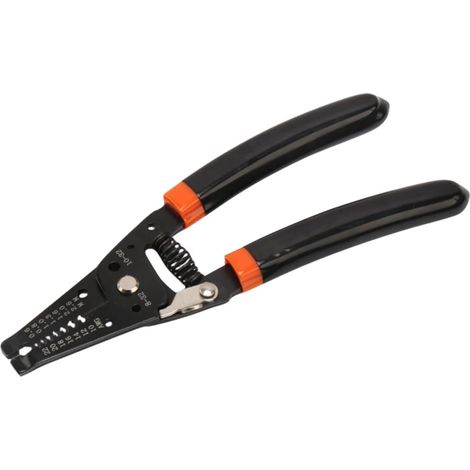 Pince à Dénuder Électrique en Acier au Carbone pour Fils 0, 8-2, 6 Mm² Poignée en Caoutchouc Antidérapante, Ouverture Automatique à Ressort, pour Câbles et Cosses (1/5)