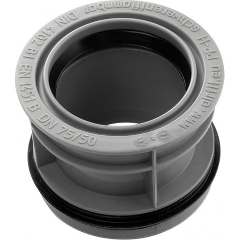 Airfit Abwasser-Innen-Reduzierstück DN 75/50 grau 7550IR