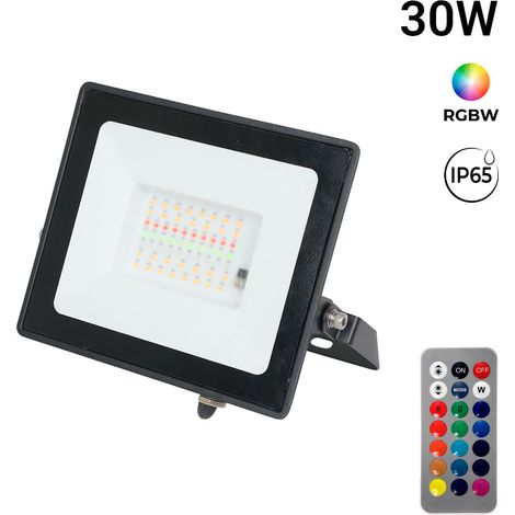 Proyector LED De Exterior - RGBCW - 30W - Mando A Distancia