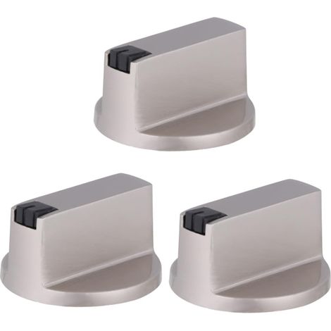 XEPHO Boutons de Cuisinière à Gaz en Métal, 3 Pièces, Trou 6mm (1/5)