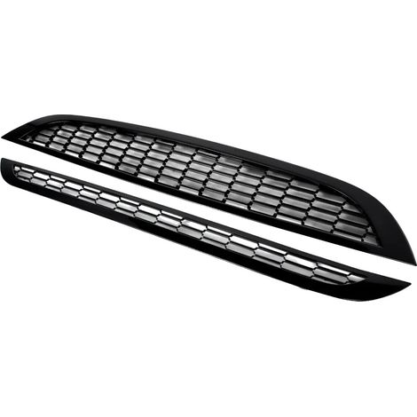Grille, Design en nid d'abeille, Installation facile, noir brillant (1/2)