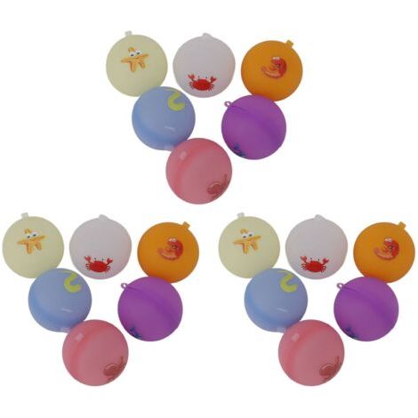 18 ballons à eau en silicone à remplissage rapide et fermeture automatique, parfaits pour les jeux d'eau en extérieur, à la piscine ou à la plage. (1/5)