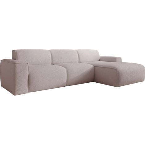 Selsey Bouvi – Ecksofa, Ottomane rechts, beige, Bouclé (1/5)