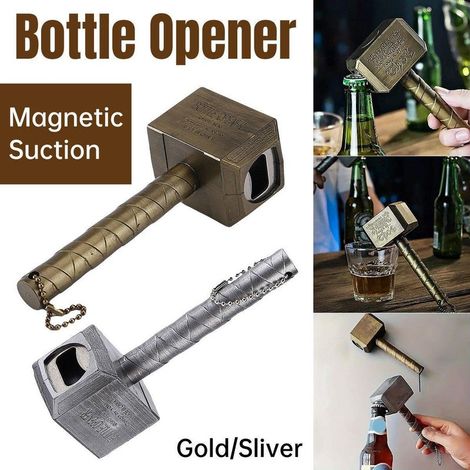 Flaschenöffner „Thors Hammer“, kreativer Flaschenöffner für die Hausbar, Bronze (1/5)
