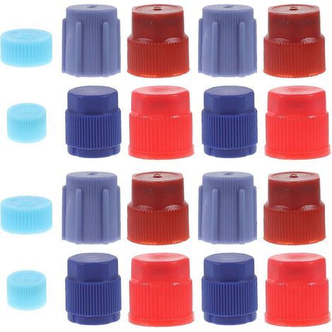 1 jeu de bouchons pour port de charge de système de climatisation, bouchon pour noyau de valve de climatisation, bouchon d'entretien de climatisation-2.00X1.80X1.80CM (1/4)