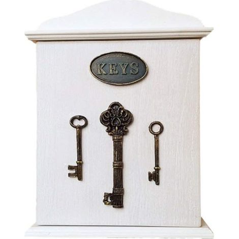 Porte-clés Vintage Boîte à clés Suspendue Boîte à clés en bois Armoire à clés Porte-clés mural Boîte de rangement de gestion des clés pour la maison, le bureau, le décor de café