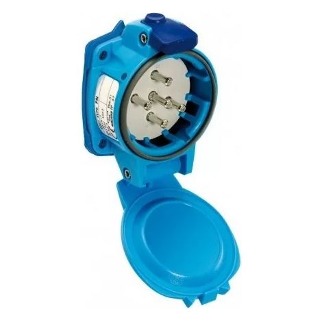 Marechal 0524017825A - Base Nera Maschio PN 3P+N+T 30A Size.1 IP66/67 440V AC