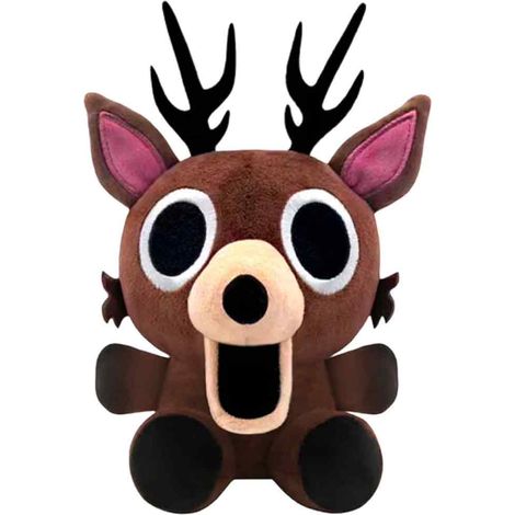 Peluche Cerf - Assis Antilopes Appliquées Yeux Brodés - Jouet Doux Sans Toxique - Idéal Décoration Intérieure Jeu Vidéo - 1 Pièce (1/5)