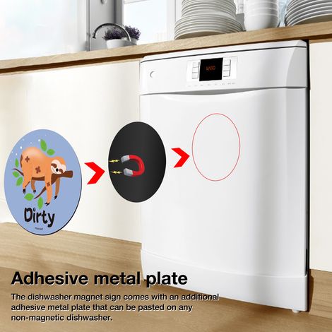 Aimant lave-vaisselle indicateur propre sale, plaque magnétique universelle étanche double face pour cuisine (1/5)