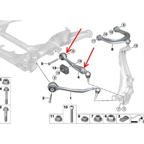 Les références 31106893549 et 31106893550 conviennent aux biellettes de direction et aux supports hydrauliques des séries BMW X5 et X7. (1/4)