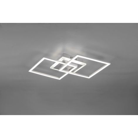 Plafoniera LED, metallo, titano, L57 cm, Venida