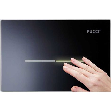 Pucci Placca di comando vetro nero Eco Sfioro 80140003