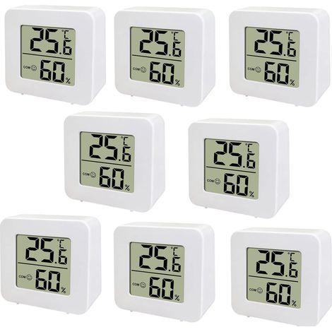 Mini thermomètre LCD , Thermomètre numérique intérieur Hygromètre d'intérieur, compteur de température et d'humidité - 454515MM - 8pcs (1/4)