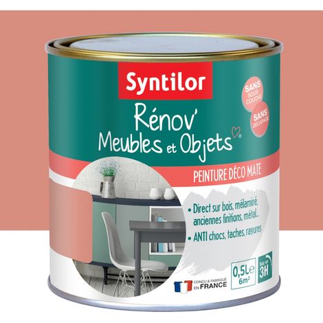 SYNTILOR Peinture meuble et boiserie Rénov' SYNTILOR rose blush mat 0.5 l
