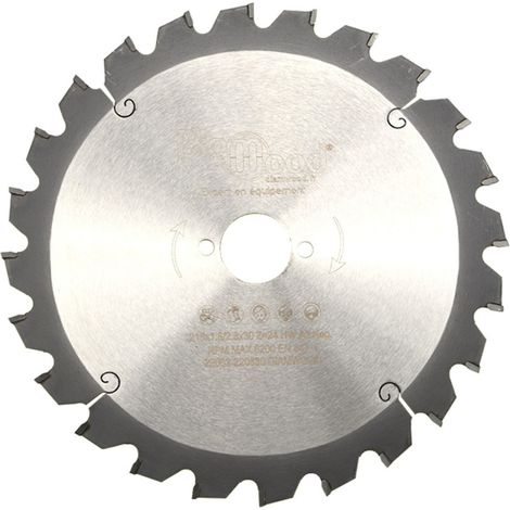 Diamwood – Lame de scie circulaire 216mm – Alésage 30mm – 24 dents alternées – Pour bois tendre et exotique – Épaisseur 2,8/1,8mm (1/6)