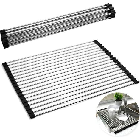 Séchoir Vaisselle Énroulable, Égouttoir Roulant, à Enroulable, Enroulement, Roll Up Pliable, Egouttoir Grille Séchage, pour Cuisine (1/5)