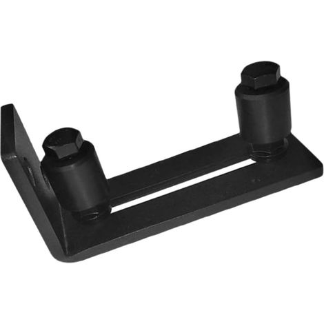 1 pièces guide de sol pour porte coulissante, acier carbone, noir (1/5)