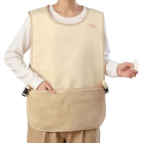 Grembiule da cucina, grembiule professionale da cuoco con 2 tasche, grembiule con elastico in vita per asciugarsi le mani, grembiule per uomo e donna, grembiule per catering (1/5)