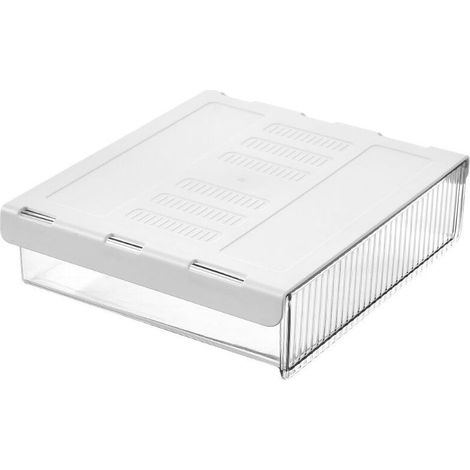 Tiroirs Autocollants Pour Bureau,Boîte de Rangement Invisible Sous la Table,Boîte de Rangement Cosmétique, Bac de Rangement Pour Stylos Pour Ranger les Ustensiles de Bureau-Couleur transparente (1/5)
