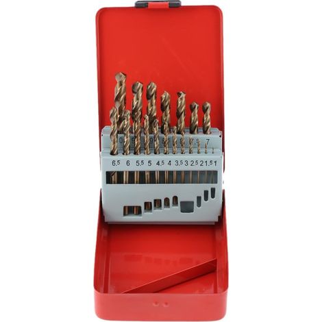 MINKUROW Set Di Punte Da Trapano Metriche Al Cobalto M35 Jobber Lunghezza Punte Elicoidali, Codolo Cilindrico Per Metallo Temprato, Acciaio Inossidabile, Ghisa E Legno Plastica Con Custodia Indicizzat (1/5)