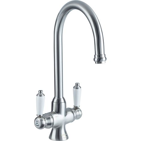Bristan Renaissance Brushed Nickel Easyfit Kitchen Sink Mixer Tap including Base - RS-SNK-EF-BN (1/5)