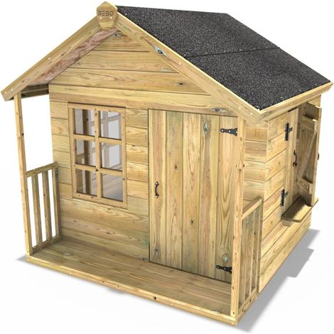 5ft x 5ft Children's Wooden Garden Playhouse - Raven