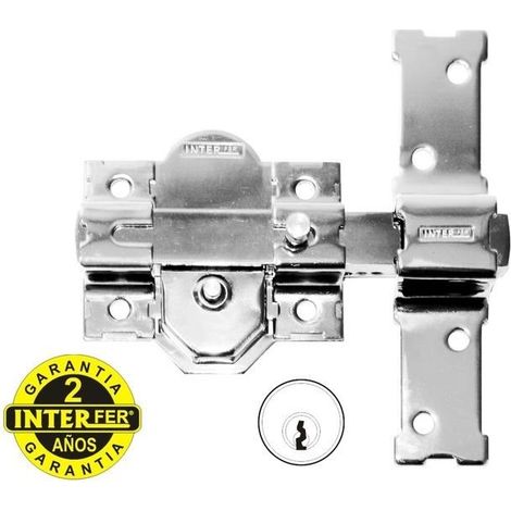 INTERFER CERROJO 21 NIQUEL LLAVE/BOTON