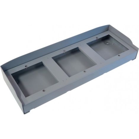Boîtier à fixer avec visière pour 1 module x 3 CAME 60020440 (1/2)