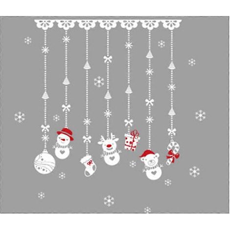 "Pegatinas navideñas para ventanas - Decoraciones estáticas para ventanas, puertas y paredes, ideales para fiestas y manualidades" (1/5)