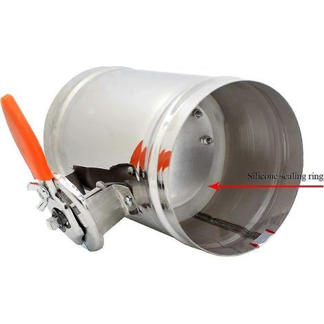 pièce - Registre de ventilation par tube Diamètre du conduit de ventilation 80 100 125 150 200 250 300 250 400 mm (diamètre 150 mm)