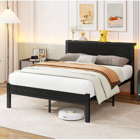 Letto singolo in metallo e MDF 120x200 cm OKMYHOME (1/5)