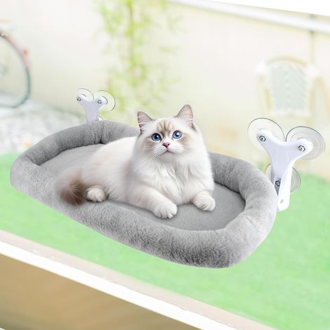 1 Hamac Pour Chat, Ventouses Stables, Structure Métallique, Maille Douce, Lit Fenêtre Pliable, Bain De Soleil (1/5)