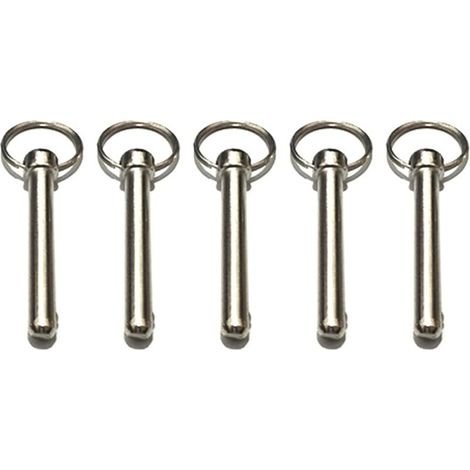 10pcs Goupilles à Dégagement Rapide Goupille de Verrouillage 8mm Avec Extrémité à Boule à Ressort Accessoires de Verrouillage, Matériel Marin, Broche Supérieure Bimini,Diamètre 8 Mm, Longueur Totale 7 (1/4)