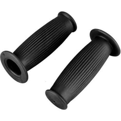 Paire de poignées vintage universelles 1 pouce 25/28mm en TPU noir pour guidon moto (1/5)