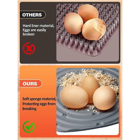 Lot de 8 tapis de nidification pour poules pondeuses, doublures de nichoirs, gris-- (1/5)