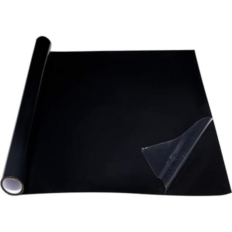 Autocollant statique pour fond d'aquarium Noir 50 x 200 cm (1/4)