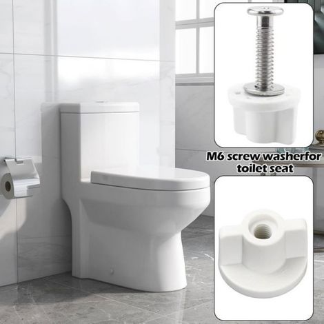 Fixations Pour Abattant WC - M6 - Acier Inoxydable - Toilette - Lot De 8 (1/5)
