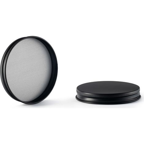 250-ml-Aluminium-Glasdeckel – Schwarz