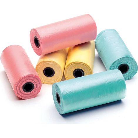 80 rotolini da 20 sacchetti igienici ciascuno colori assortiti
