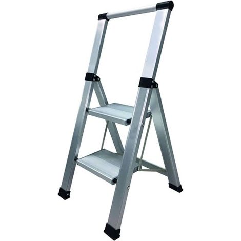 Escalera Domestica Tijera 0,44Mt 2 Peldaños Anch Alu Homelux (1/4)
