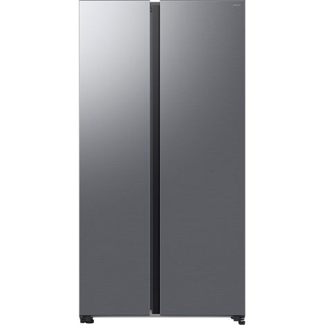 Samsung – Réfrigérateur américain 2 portes 659 L – Classe E – Technologie No Frost – Design Platinum Inox – Connecté pour contrôle à distance (1/5)
