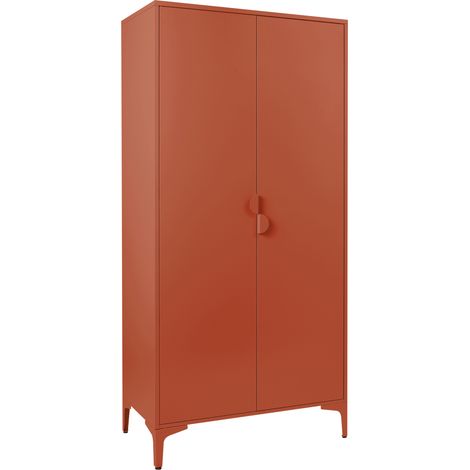 Armario industrial almacenaje para dormitorio oficina con 2 puertas magnéticas de acero marrón dorado Ardura (1/5)
