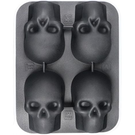 Silikon-Eiswürfelform in Totenkopfform – für Getränke, Whisky, Camping/Aperitif