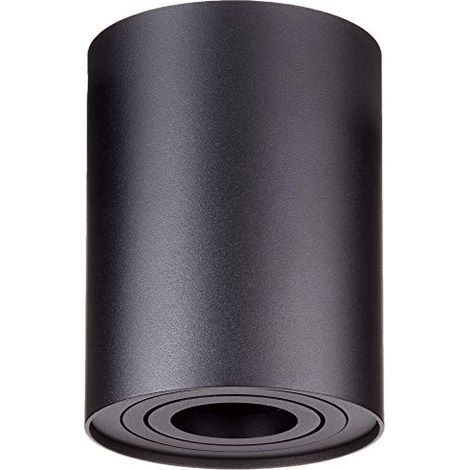 Plafoniera Interno Soffitto Spots Orientabile Cilindro Nero Cookie GD Trio (1/4)
