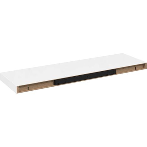 Maison Exclusive - Schweberegal Hochglanz-Weiß 80x23,5x3,8 cm MDF (1/5)