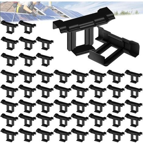 Packung mit 50 Solarpanel-Wasserablaufclips: Reinigungsclips für Solarpanels, 40-mm-Ablaufclips, Schlammentfernungsclips (1/5)