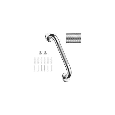 Barre d'Appui Salle de Bain 40cm Poignée Antidérapante, Acier Inoxydable 304, Parfaite pour Sécurité Personnes Âgées