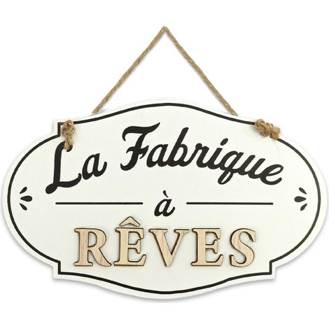 Plaque à suspendre la fabrique à rêves (1/2)