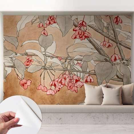Carta da parati autoadesiva - fotomurale - decorazione parete - murale - adesivo da muro - Armonia floreale 208x146 cm (1/5)